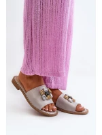 Dámské Sandály S Ozdobami model 21665122 Béžové - S.Barski