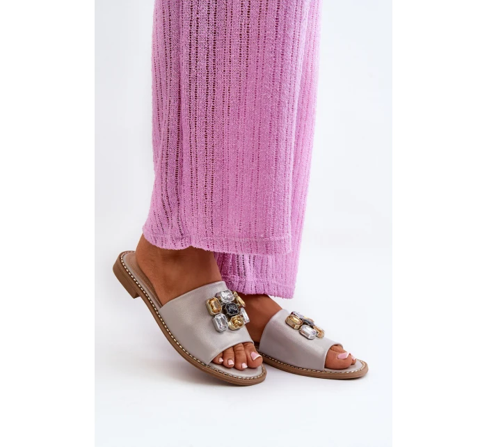 Dámské Sandály S Ozdobami model 21665122 Béžové - S.Barski