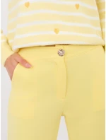 Spodnie IT SP model 21910974 jasny żółty - FPrice Spodnie IT SP model 21910974 jasny żółty - FPrice