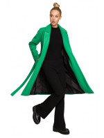 kabát s páskem a kapsami zelený model 18004304 - Moe