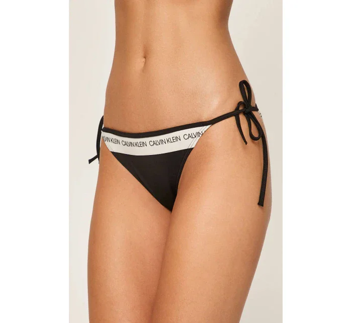 Spodný diel plaviek KW0KW00650-BEH čiernobiela - Calvin Klein