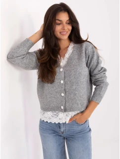 Dámsky sveter PM SW F513.16 Grey with ecru - FPrice