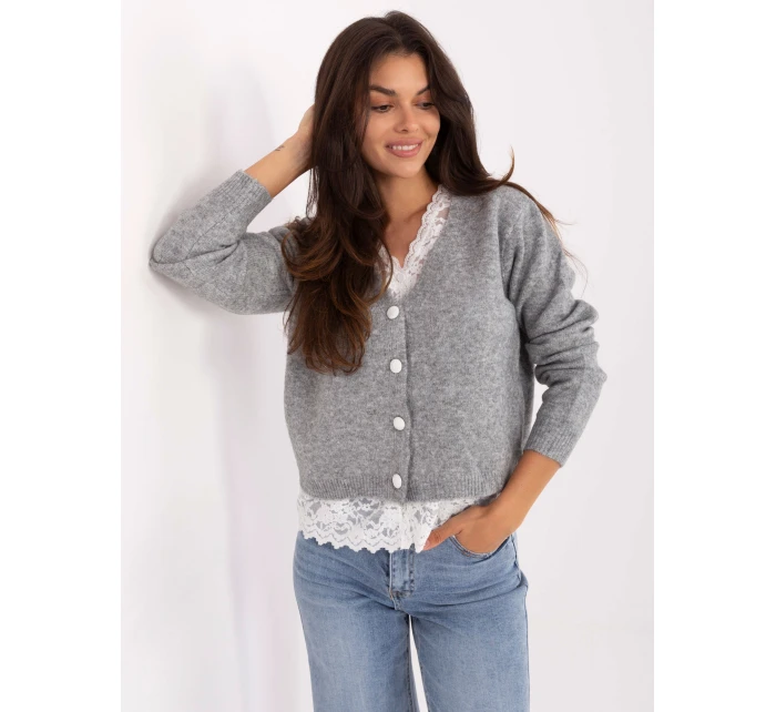 Dámsky sveter PM SW F513.16 Grey with ecru - FPrice