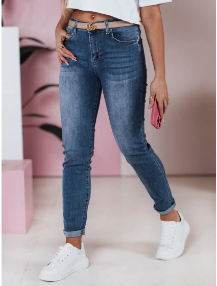 Dámske slim fit džínsy FLEXI navy blue FashionStreet UY2389 Dámske slim fit džínsy FLEXI navy blue FashionStreet UY2389