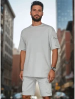 Pánska základná sivá súprava FashionStreet AX0797