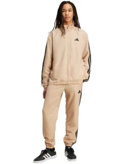 Pánske tepláky adidas Sportswear Basic 3-Stripes Woven Tracksuit Beige JX3149