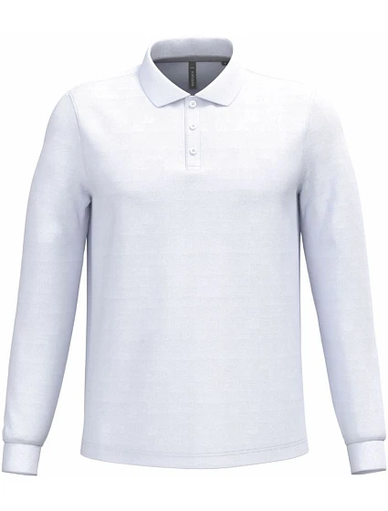 Kariban K 243 Pánske polo s dlhým rukávom z piké 20.K243 biele Kariban K 243 Pánske polo s dlhým rukávom z piké 20.K243 biele
