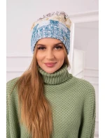 Fleecová čiapka Dolores K303 marine+kiwi+brown Fleecová čiapka Dolores K303 marine+kiwi+brown