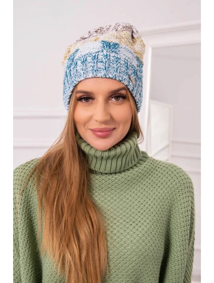 Fleecová čiapka Dolores K303 marine+kiwi+brown Fleecová čiapka Dolores K303 marine+kiwi+brown