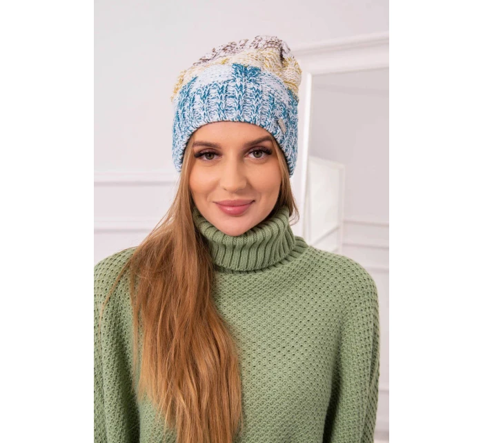 Fleecová čiapka Dolores K303 marine+kiwi+brown Fleecová čiapka Dolores K303 marine+kiwi+brown