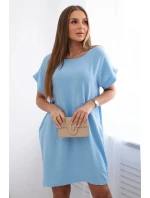 Šaty s kapsami modrý