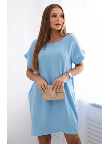 Šaty s kapsami modrý