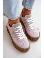 Zazoo N1068S4 Damskie Zamszowe Sneakersy Na Platformie Fioletowe