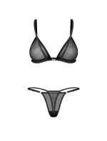 Dámsky sexi mokrý set 2 ks Black - Obsessive