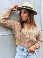 Dámsky sveter MINERWA camel FashionStreet MY2200 Dámsky sveter MINERWA camel FashionStreet MY2200