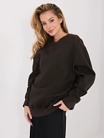 Dámska bavlnená základná mikina Goodlookin Dark Brown (A1047)
