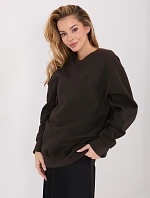 Dámska bavlnená základná mikina Goodlookin Dark Brown (A1047)