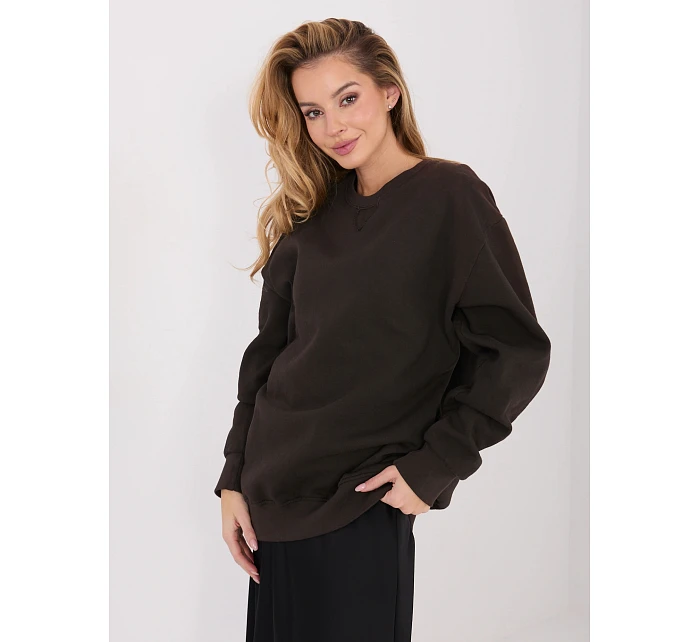 Bawełniana damska bluza basic Goodlookin ciemny brąz (A1047) Bawełniana damska bluza basic Goodlookin ciemny brąz (A1047)