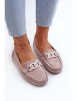 Dámské semišové mokasíny fialové model 21659362 - Boto