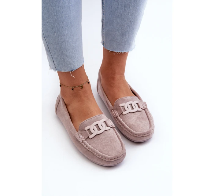 Dámské semišové mokasíny fialové model 21659362 - Boto