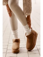 Skórzane Zamszowe Śniegowce Na Platformie Camel Nereviana Skórzane Zamszowe Śniegowce Na Platformie Camel Nereviana