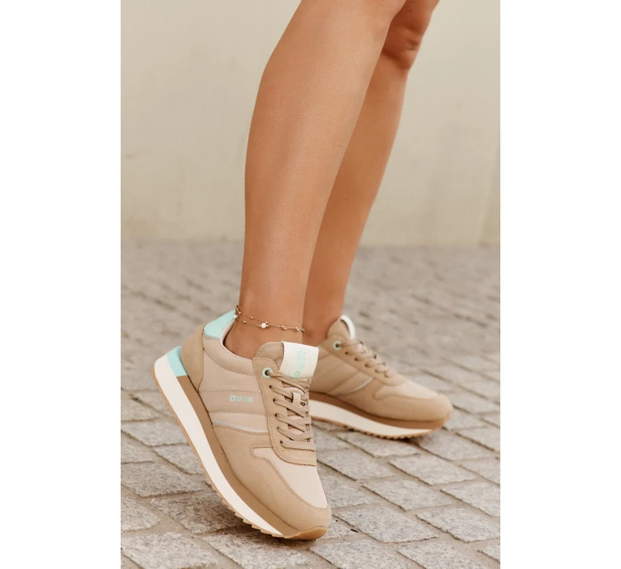 Dámské Semišové Tenisky Big Star model 21693008 HIPOLY SYSTEM Tmavě béžové - Big Star Shoes Dámské Semišové Tenisky Big Star model 21693008 HIPOLY SYSTEM Tmavě béžové - Big Star Shoes