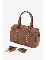 kabelka s zlatými sponami tmavě béžová model 22111546 - Flora&Co