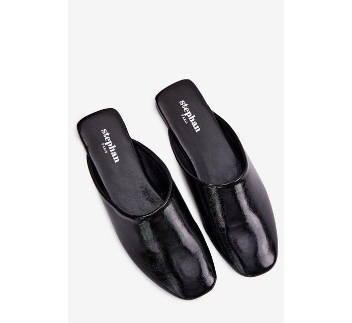 Dámské Mule z Umělé Kůže Ploché Černé Romelle