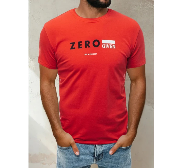 Pánské tričko s potiskem červené Dstreet model 21964124 - FashionStreet Pánské tričko s potiskem červené Dstreet model 21964124 - FashionStreet