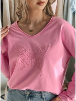 Dámska blúzka oversize FLOFLY ružová FashionStreet RY2784