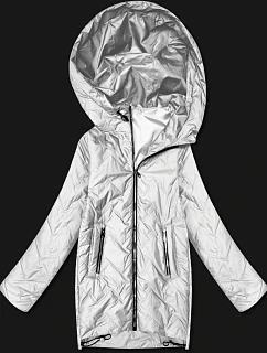 Dámska ľahká prešívaná bunda s kapucňou Goodlookin light beige (B8588-9)