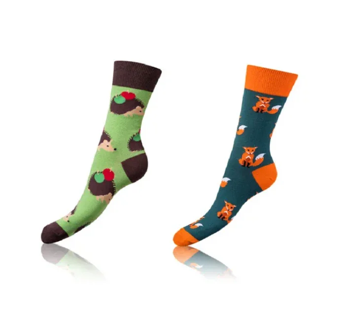 Veselé ponožky 2 páry CRAZY SOCKS 2x - BELLINDA - oranžová Veselé ponožky 2 páry CRAZY SOCKS 2x - BELLINDA - oranžová