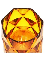 MINI DEKORATÍVNA LAMPA 6 CM JANTÁROVÁ TEPLÁ BIELA 1 LED