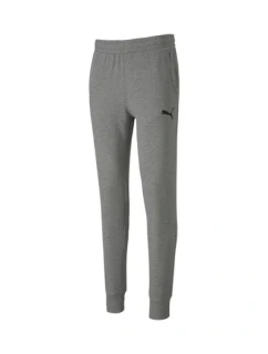 Pánske bavlnené tepláky Puma šedé pohodlný športový štýl