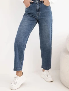 Dámske džínsy s vysokým pásom a širokými nohavicami M.Sara modré