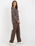 Blúzka D73771M11081A čierna a béžová Blúzka D73771M11081A čierna a béžová