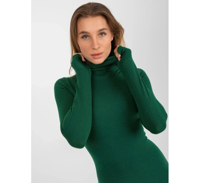 Dámské šaty NM SK NG model 17899726 tmavě zelené - FPrice Dámské šaty NM SK NG model 17899726 tmavě zelené - FPrice