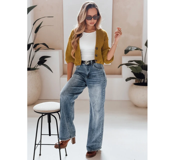 Dámský svetr hořčicové barvy Dstreet model 21967044 - FashionStreet