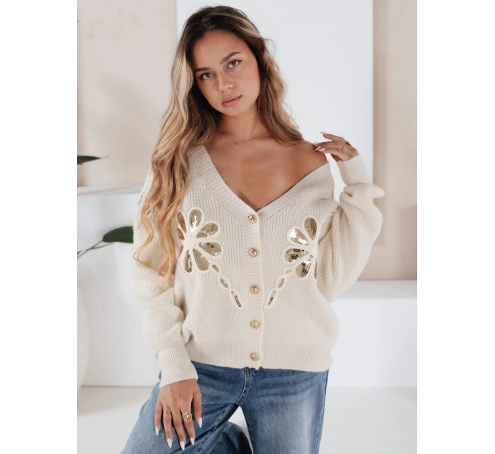 Dámsky sveter KERINDA ecru FashionStreet MY2500 Dámsky sveter KERINDA ecru FashionStreet MY2500