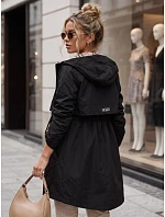 Kurtka damska przejściowa parka z kapturem czarna model 22347514 - FashionStreet Kurtka damska przejściowa parka z kapturem czarna model 22347514 - FashionStreet