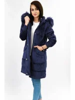 ZIMOWA KURTKA DAMSKA Z KAPTUREM GRANATOWA model 21242170 - Libland