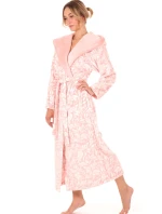 Dámsky župan Flora s kapucňou 3956 3053 Patterned Pink Pearl - Vestis