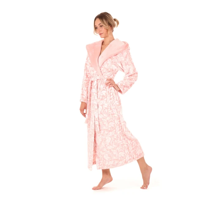 Dámsky župan Flora s kapucňou 3956 3053 Patterned Pink Pearl - Vestis Dámsky župan Flora s kapucňou 3956 3053 Patterned Pink Pearl - Vestis