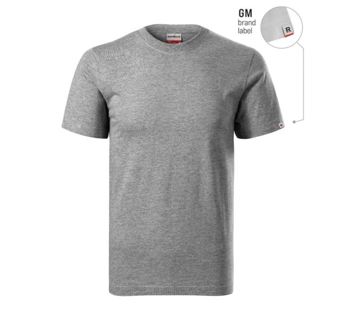 Základné unisex tričko (tmavosivý melanž (štítok značky))