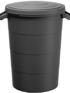 ZÁHRADNÝ KÔŠ HLADKÝ 80L ČIERNY RECYKLAČNÝ KÔŠ