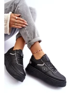 Damskie Buty Sportowe Sneakersy Big Star MM274232 Czarne Damskie Buty Sportowe Sneakersy Big Star MM274232 Czarne