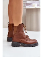 Zateplené boty workery na zip hnědé model 21675724 - Boto Zateplené boty workery na zip hnědé model 21675724 - Boto