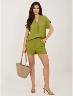 Bluzka model 22076763 oliwkowy - FPrice Bluzka model 22076763 oliwkowy - FPrice