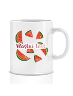 Personalizovaný klasický biely keramický hrnček s objemom 300 ml s letným ovocím