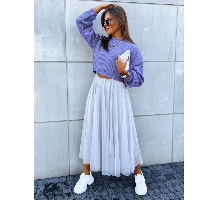 Dámský oversize svetr tmavě fialový Dstreet model 21971221 - FashionStreet Dámský oversize svetr tmavě fialový Dstreet model 21971221 - FashionStreet